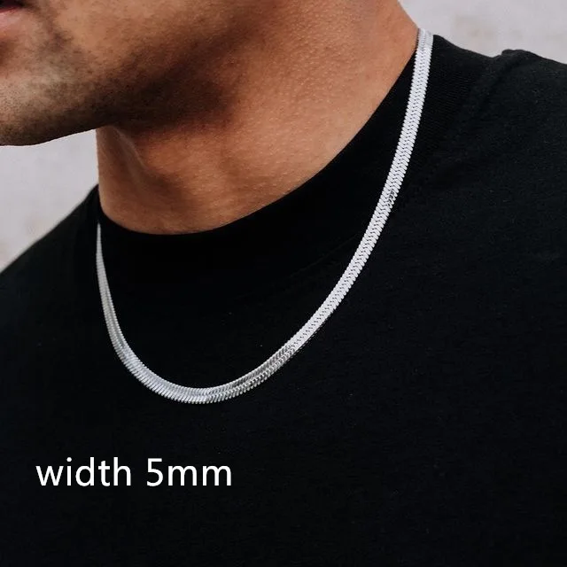 Rope Cuban Chain Necklace Men 2021 Fashion Temperament Stainless Steel Choker Link Chain Necklace For Men Jewelry Gift 