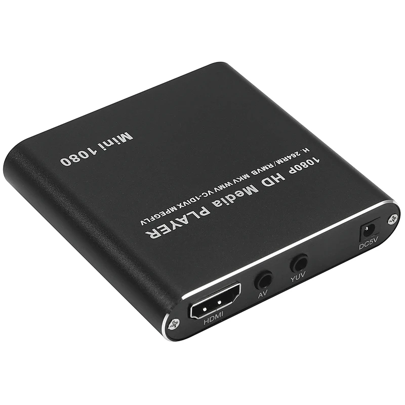  RISE-Us enchufe Mini carro HDD Media Player adaptador Hdmi Av Usb anfitrión con tarjeta Mmc Sd Read