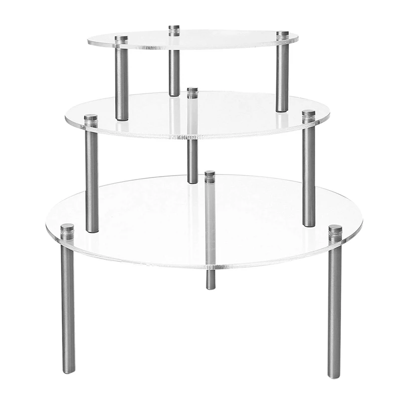 4 Layers Cupcake Cake Stand Assemble Disassemble Cake Holder Round Acrylic Home Birthday Tools Party Stands Decoration Gift - Цвет: B
