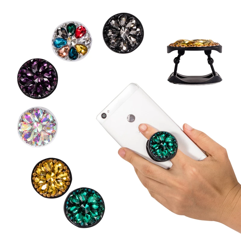 Pocketsocket Bling Держатель с бриллиантами подставка для IPhone X 7 samsung huawei карманная розетка держатель для сотового телефона