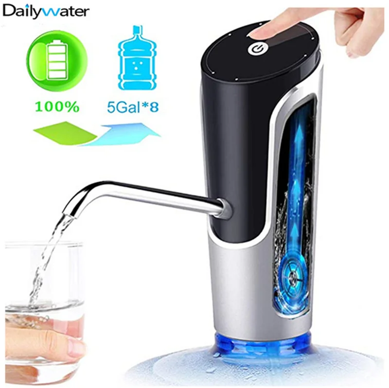 DailyWater Bottle Pump Portable USB Charging Wireless Electric Touch Screen Drinking Water Cooler Dispenser Gallon Bottle