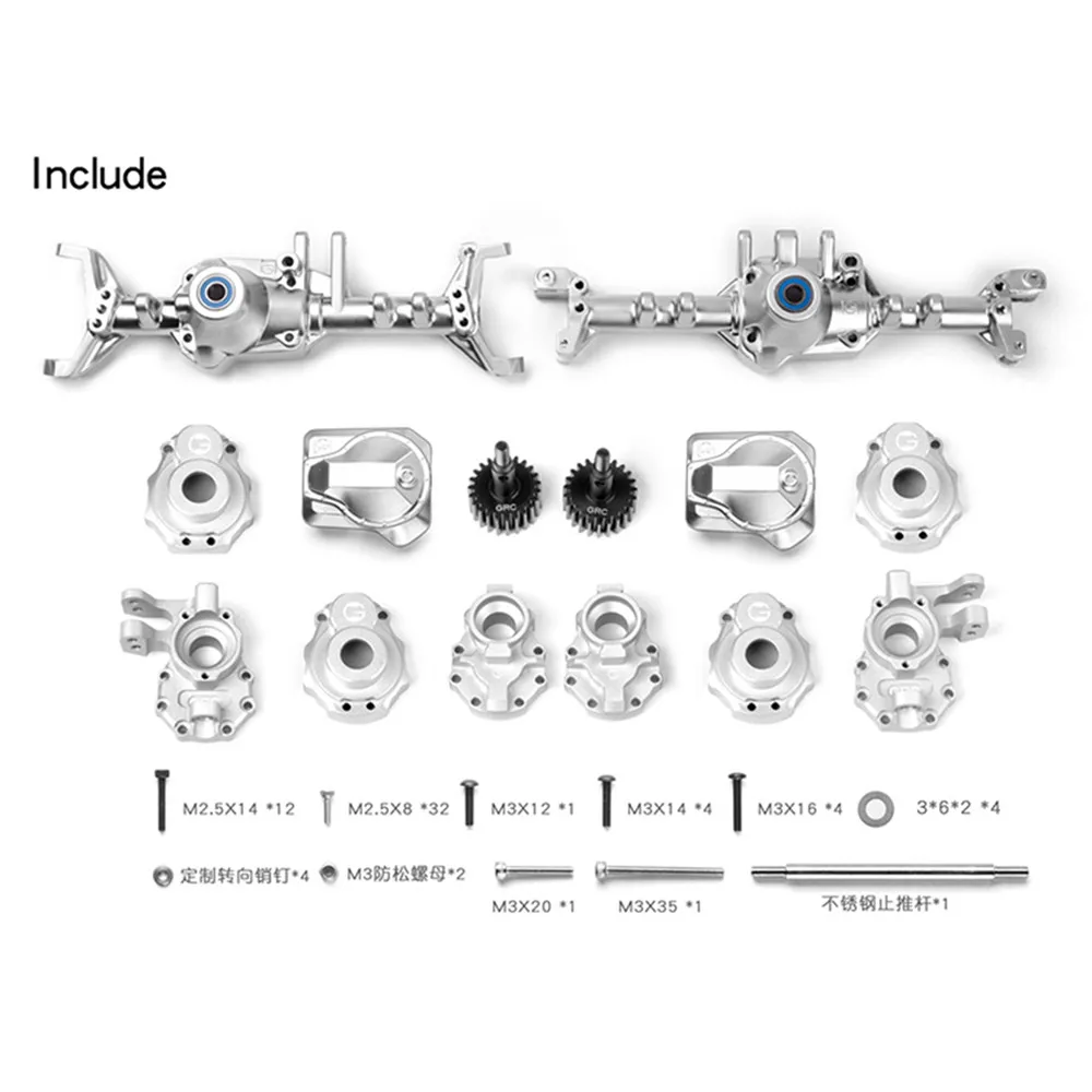 

1 pair Aluminum G2 Ackermann Front Rear Axle Housing Set for 1:10 TRAXXAS TRX-4 G2 Axle Repair Part RC Car Parts Accessories