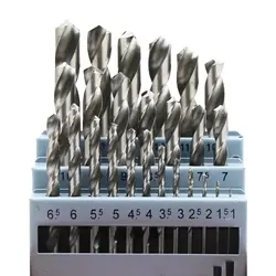 Juego de brocas helicoidales de acero de alta velocidad, herramientas de perforación profesionales HSS con revestimiento de Micro titanio, 0,3mm 1,6mm, 20 unids/set