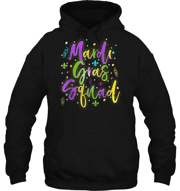 Мужская толстовка с капюшоном Mardi Gras Squad женская уличная одежда |