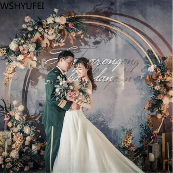 

Wrought iron Double round ring arch door Outdoor Flower Lawn Wedding Flower Door Shelf Wedding Birthday Christmas decoration