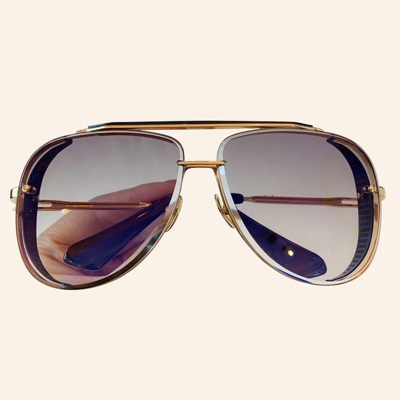 No.2 Sunglasses Высокое качество пилот солнцезащитные очки для мужчин с фирменным дизайном Зеркальные Солнцезащитные очки женские UV400 - Цвет линз: No.2 Sunglasses