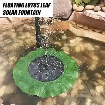 

Floating Lotus Leaf Solar Fountain 200l/h 7v 1.4w 100cm Garden Water Fountains Pool Home Indoor Pond Waterfall Pump Decoration