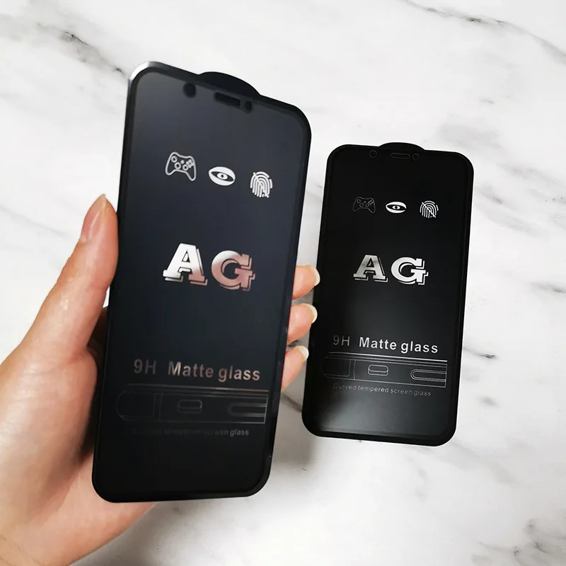 50Pcs/Lot AG Matte Glass For 11 Pro Max SE 2020 X XR XS Max 6 S 8 7 Plus Anti-Fingerprint Frosted Screen Protector For iPhone 11