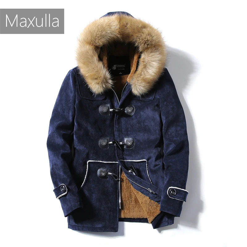 Maxulla Мужская штормовка зимние мужские теплые пальто толстая замшевая куртка