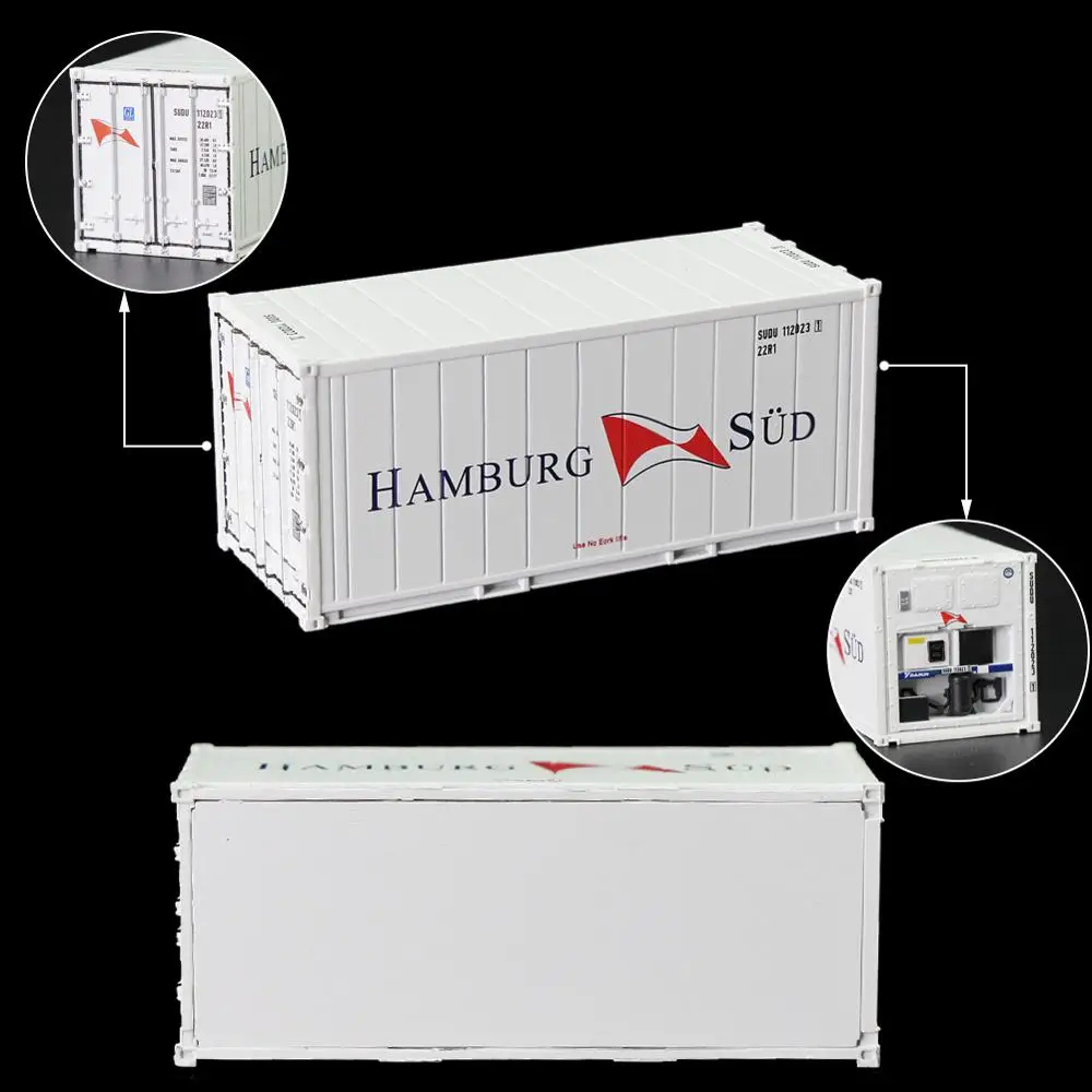 6 шт. различные Смешанные 20 футов Hi-Cube холодильника 1: 87 20 футов контейнеров модель контейнера грузовые автомобили