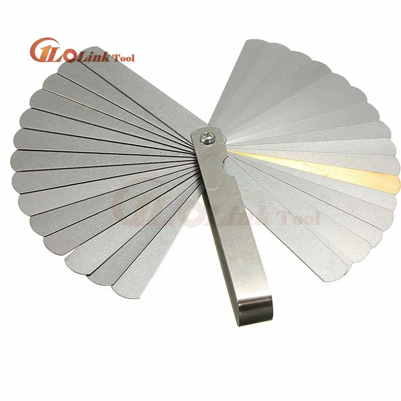 32pcs in 1 Feeler Gauge 0.04-0.88mm Stainless Steel Gap Gauge High Precision Foldable Measuring Tool Plug