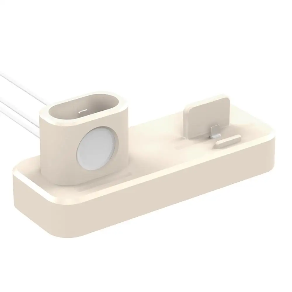 White 3 в 1 мульти-Док-станция держатель Подставка Кронштейн подставка для iPhone Air Pods часы мульти-Док-станция Мобильный Телефон Зарядная база - Тип штекера: White