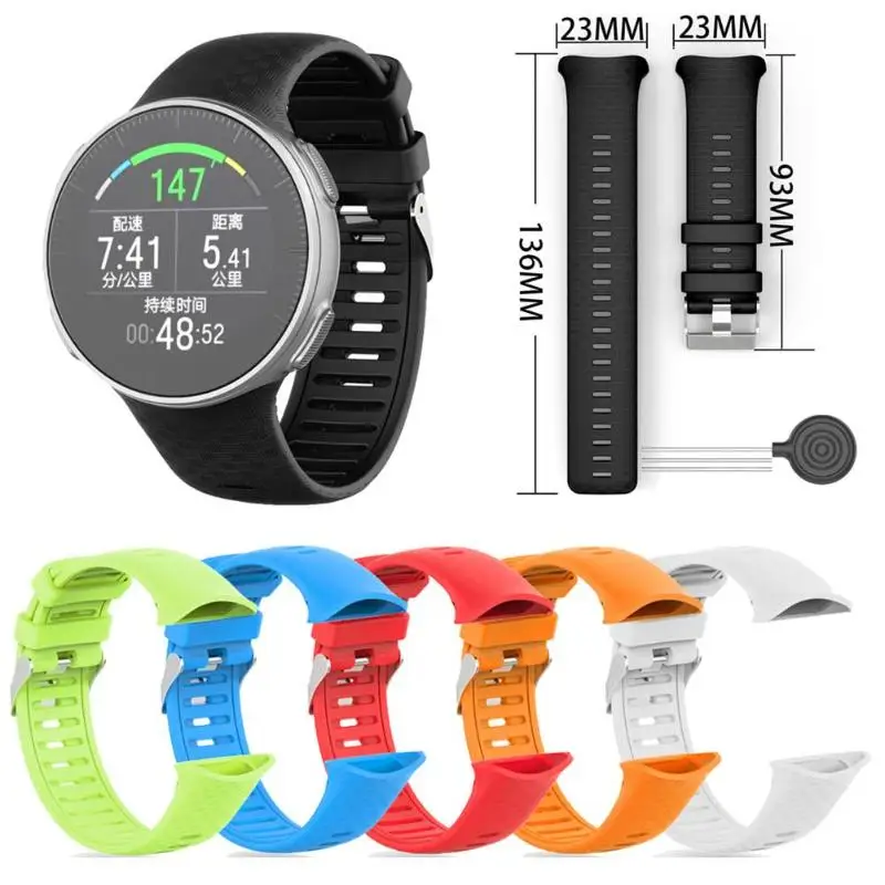 Для Polar Vantage V силиконовый смарт-ремешок для часов, браслет, ремешок, замена, запасные части, аксессуары для наручных часов