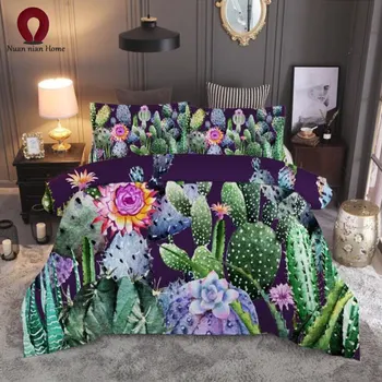 

Classic bedding set 3D succulent sheets 3 sets / set of duvet cover European and American sheets AB side quilt cover 2019 bed