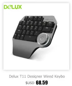 Delux T9X механические игровые клавиатуры Программируемый RGB подсветка одна рука мини проводной USB C игровая клавиатура для Overwach геймера