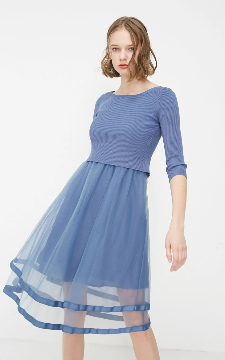 Vero Moda Women's Two-Piece Lace-Up Knit Dress | 31917C517
