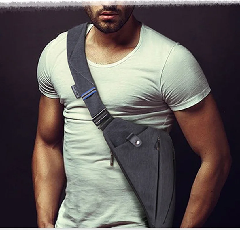 

Manufacturers Customizable Gun Pack Digital Storage Men Crossbody Bag Multi-functional Anti-Theft Chest Pack