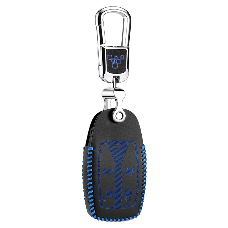 Luckeasy кожаный ключ чехол для Land Rover freelander 2 2009 2010 2011 2012 чехол key2y - Название цвета: blue 1
