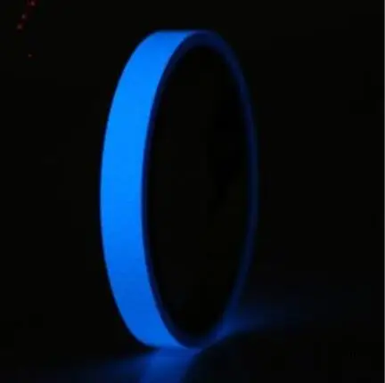 Blue Светящаяся лента, флуоресцентная цветная самоклеящаяся светоотражающая светящаяся лента в темноте Предупреждение о безопасности, сценическая декоративная лента для дома - Цвет: Blue