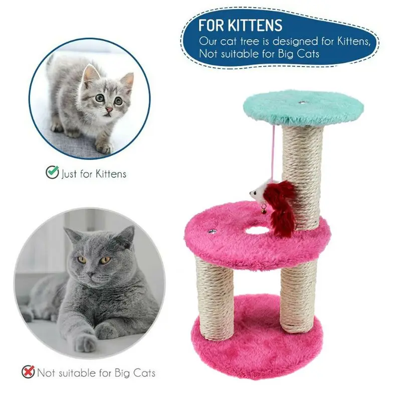 Pet кошка дерево скребок Играть Игрушка три слоя круглое отверстие котенок скалолазание рама
