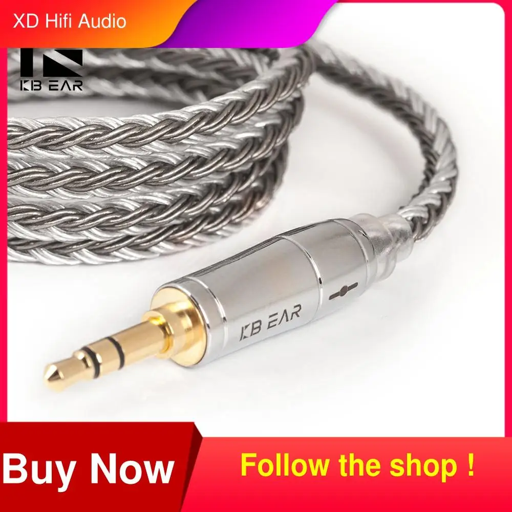 

KB EAR 16 Core Silver Plated Balanced Cable 2.5/3.5/4.4MM With MMCX/2pin/QDC Connector For ZS10 Pro AS10 ZSX ZSN C12 BL-03