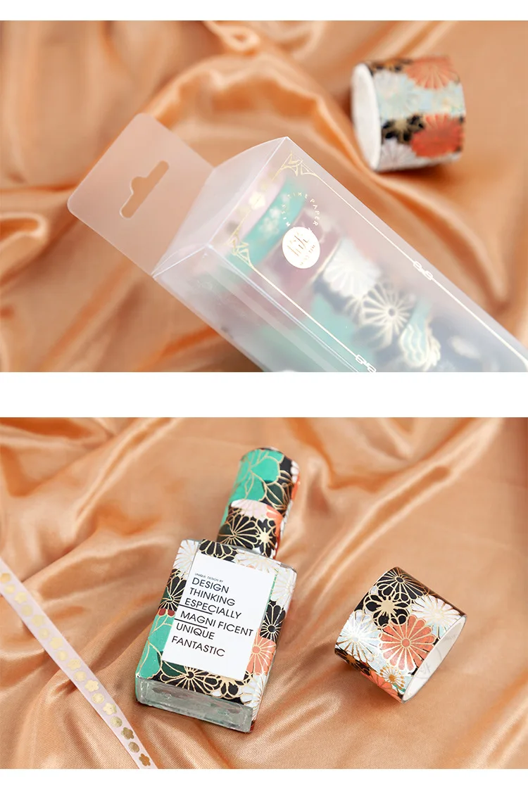 Pick up Light And Paper Tape Set Bronze Chinese-style Series PDA Diary DIY Decorative Sticker 5 Involved in 5 Election