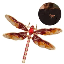 Трехцветная модная бриллиантовая брошь с бриллиантами булавки "Стрекоза" брошь булавка для женщин и мужчин