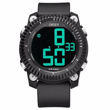 

Electronic Digital Men Wristwatch Relogio Masculino Black Fashion Military Outdoor Sport Silicone Watch Man Waterproof clocks