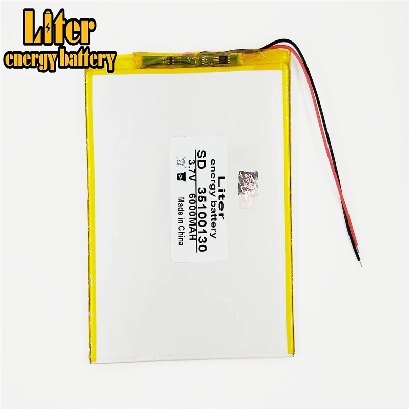 3 7 V 6000mAH 35100130 полимерный литий-ионный аккумулятор для-DNS AirTab DUAL | Электроника