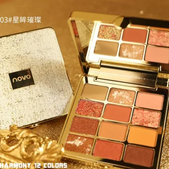 

12 Colors Fashion eyeshadow Pressed Matte Glitter Eyeshadow Palette Waterproof Long-lasting Glitter Shimmer Eyeshadow 1Pcs