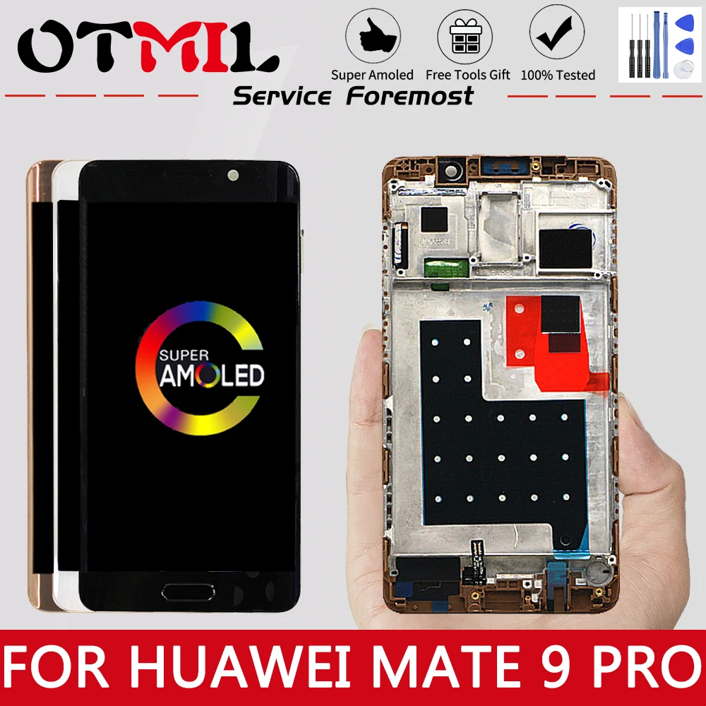 

5.5'' OTMIL LCD Display For Huawei Mate 9 Pro Touch Screen with Frame For Huawei Mate9 Pro LCD Replacement Digitizer