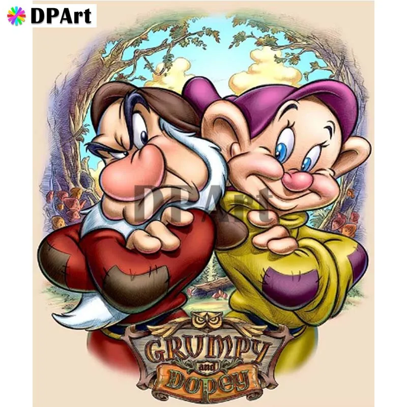 

Diamond Painting 5D Full Square/Round Drill Dwarfs Grumpy Dopey Daimond Embroidery Painting Cross Stitch Mosaic Picture M1071