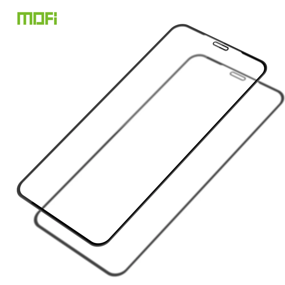 Для iPhone 11 Pro Max MOFi изогнутое стекло для iPhone 11 Pro 3D закаленная пленка для iPhone 11 протектор экрана для iPhone 11 Max - Цвет: Черный
