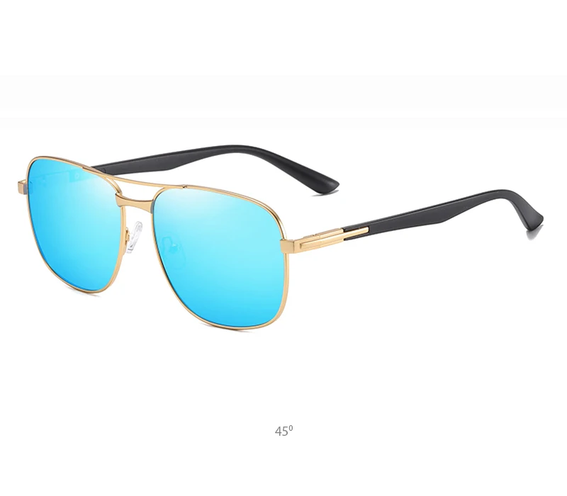 FUQIAN Новые квадратные поляризованные солнцезащитные очки мужские роскошные прямоугольные металлические мужские солнцезащитные очки винтажные очки для вождения UV400