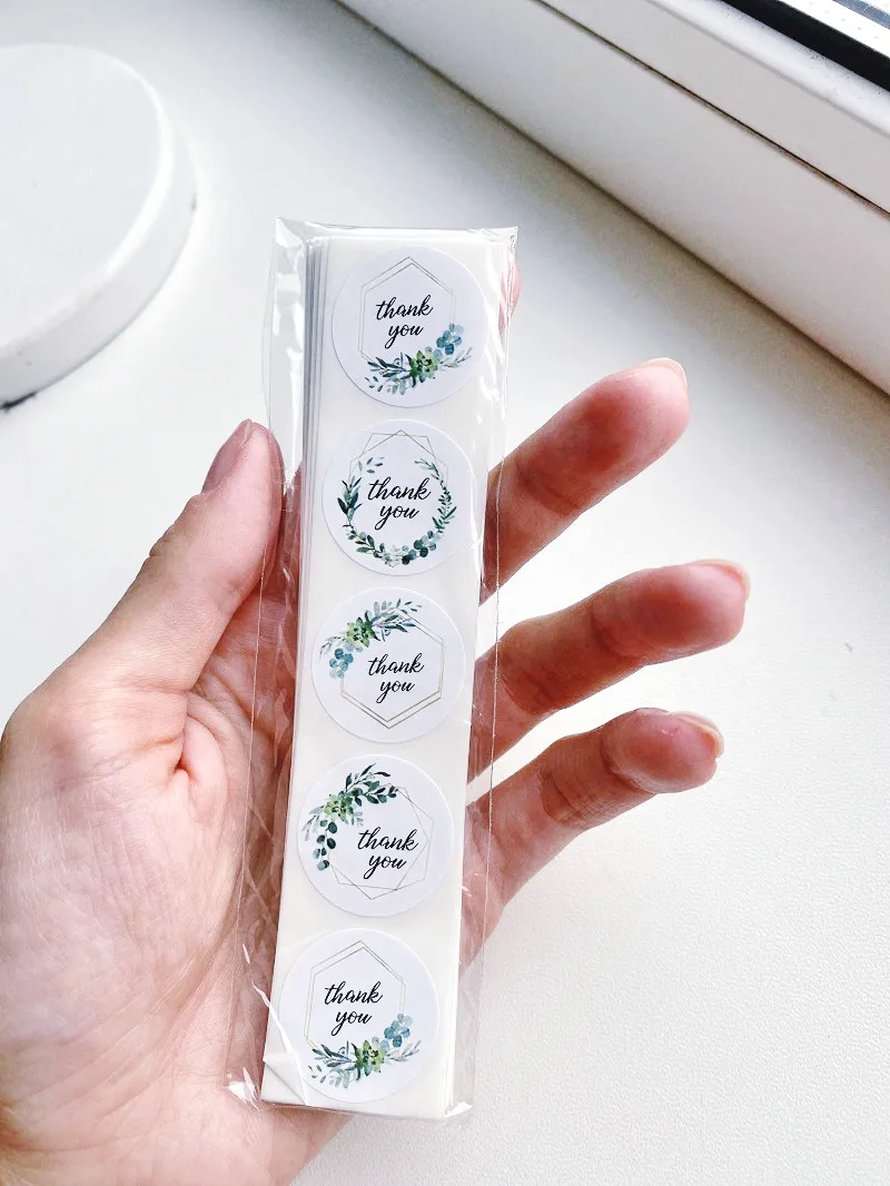100PCS "Thank You for Your Order" Sticker Labels Wedding Birthday Party Stickers Gift Box Packaging Seals Sticker Self-adhesive