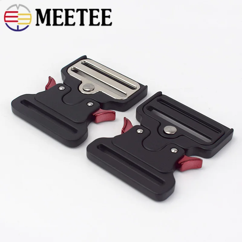 Meetee ID50mm Thicking металлическая пряжка для поясного ремня безопасности холщовые ленты Крючки Зажимы DIY товары для багажа на открытом воздухе YK201