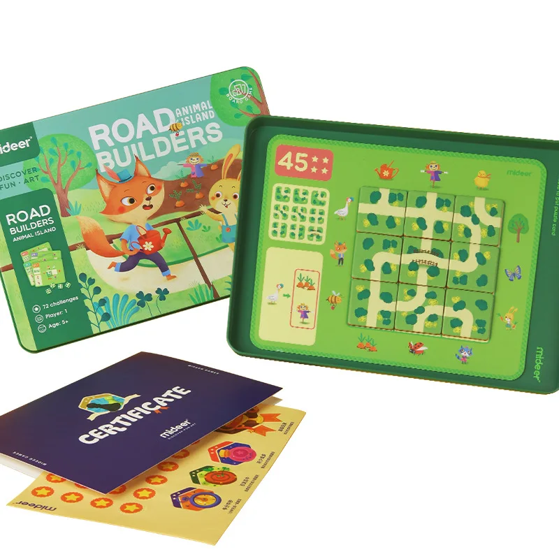 Mideer Magnetic Logical Game Toys Children Concentration Board Game Monster Fun/Road Builders/Stay Out Of My Territory Kids 5Y+ 5
