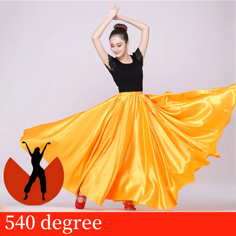 yellow 540 Платье Фламенго Xinjiang танцевальная тренировочная юбка испанское платье танцевальный костюм для фламенко для Бальных и сценических танцев Одежда для танцевальных выступлений SL1443 - Цвет: yellow 540