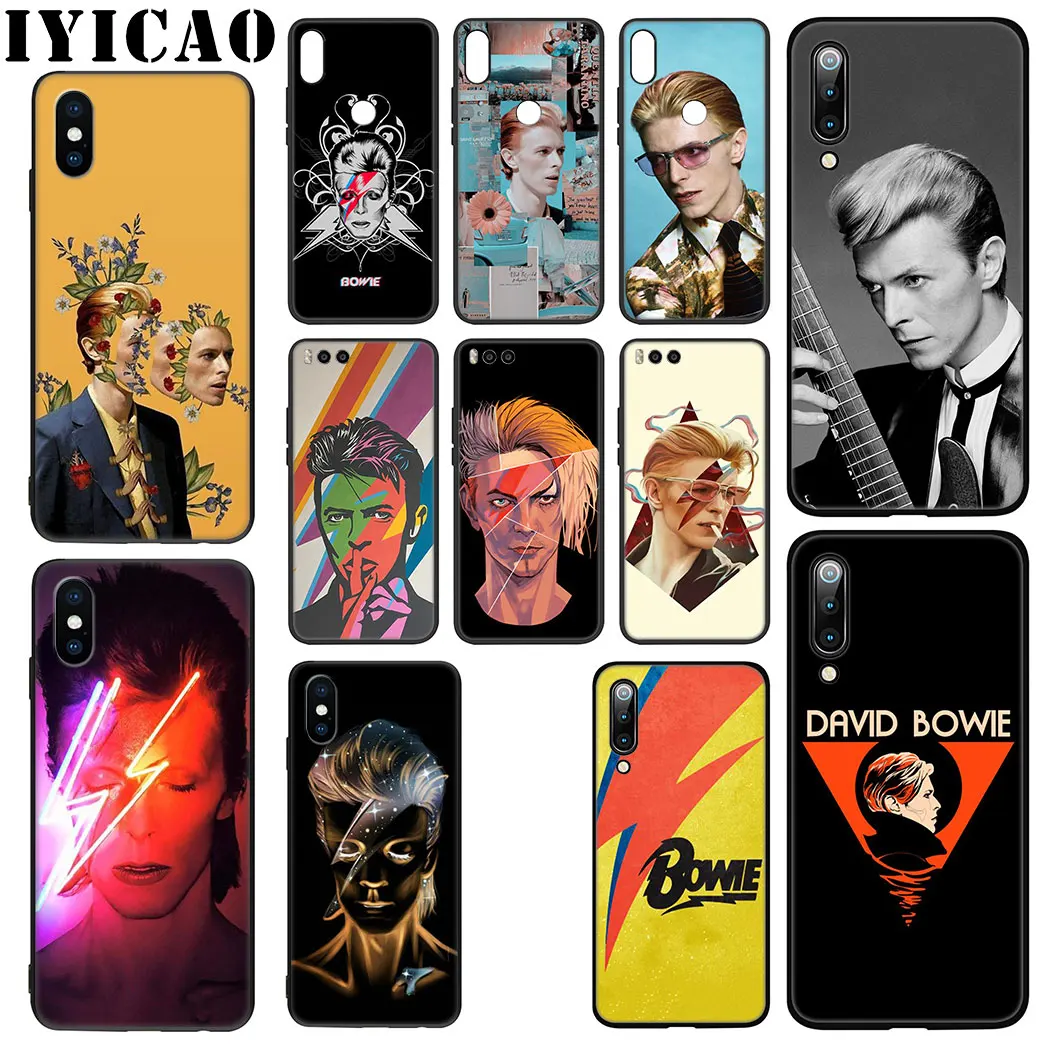 Стильный мягкий чехол IYICAO David Bowie для Xiaomi Mi 10 9 8 A3 A2 9T Pro Lite A1 CC9 CC9E 5X 6X |