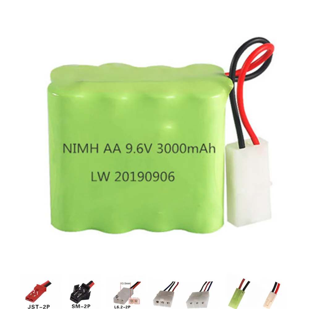 9.6V 3000Mah Nimh Batteria Per I Giocattoli Di Rc Auto Serbatoi Treno Rc Robot Pistola Barca Ni-Mh Aa 700Mah 9.6V Batteria Ricaricabile 1P Per 10Pcs