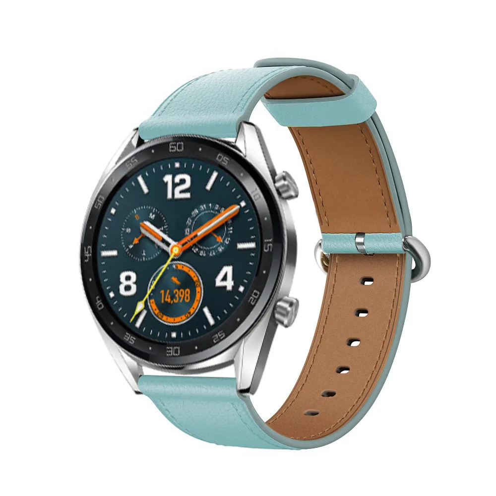 22 мм Универсальный кожаный ремешок для samsung S3 Frontier Galaxy Watch 46 мм сменный ремешок для huawei Watch GT/GT 2 46 мм ремешок
