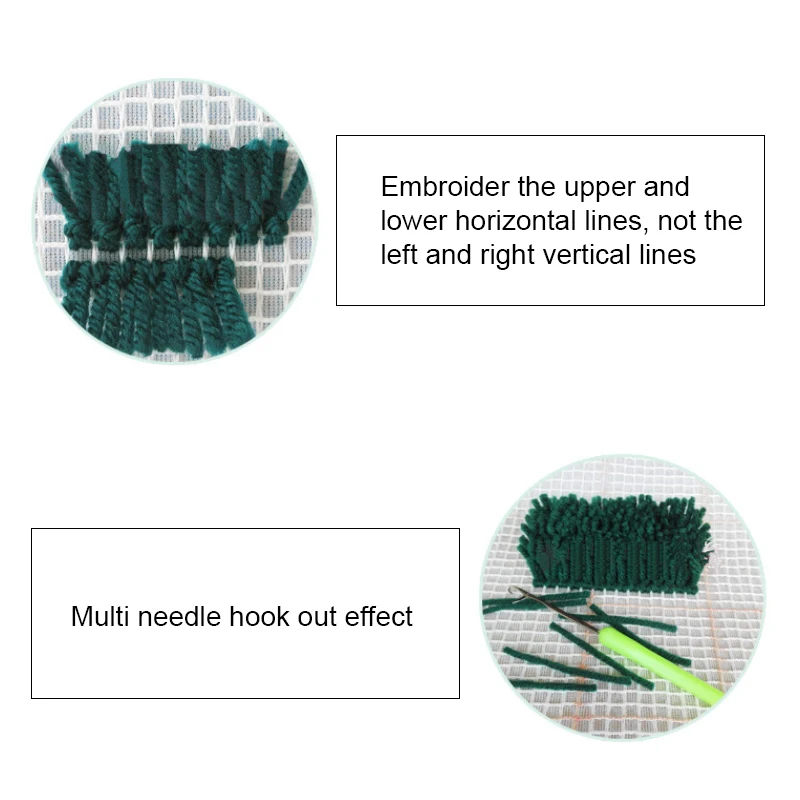 Creative DIY Carpet Segment Embroidery Latch Hook Rug Kit Handcraft Embroidered Material Package For Cushion Carpet Practical