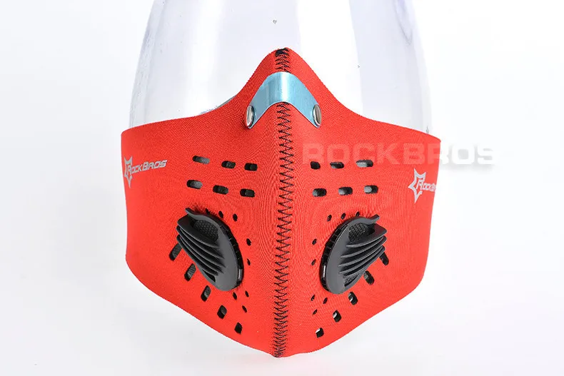 Rockbros активированный уголь анти-туман дымка PM2.5 Велоспорт Анти-пыль полумаска с фильтром неопрена дышащая тактическая маска