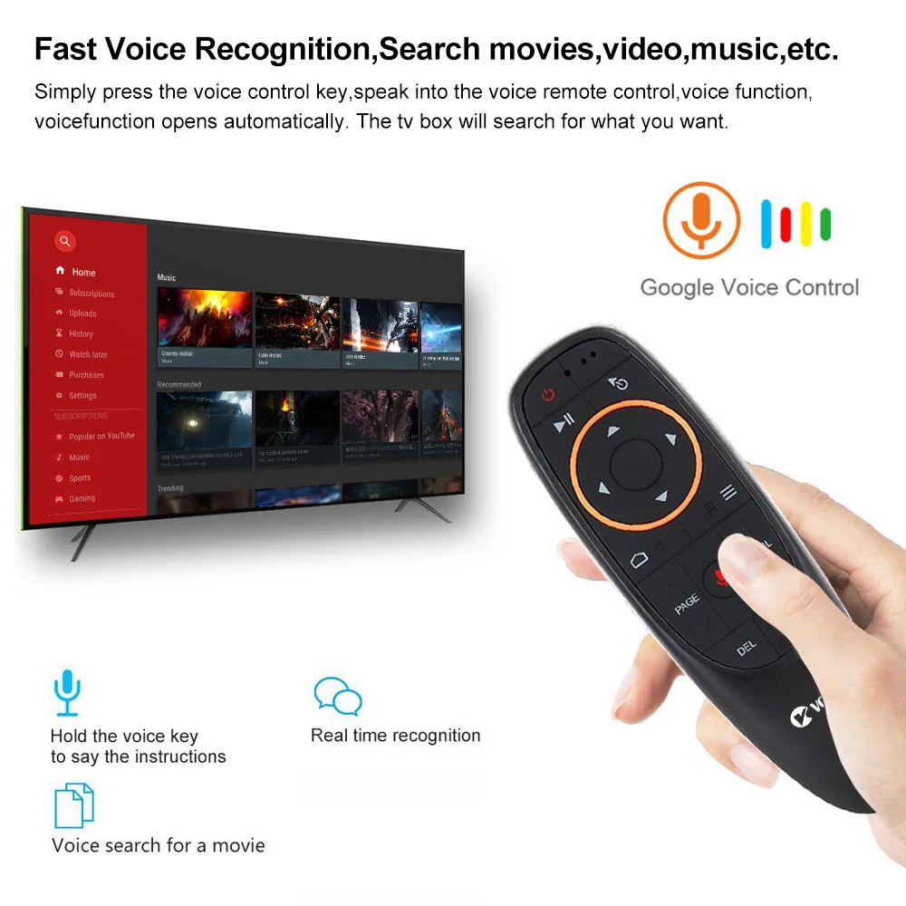 Пульт дистанционного управления G10S Pro Air Mouse беспроводной с подсветкой Google player ИК