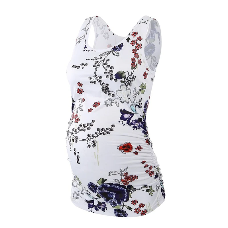 ruched maternity tank top