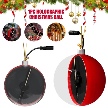 

3D Holographic Christmas Ball Decoration Xmas Tree Decor Novelty Fun Gifts Xmas Party Ornament FP8