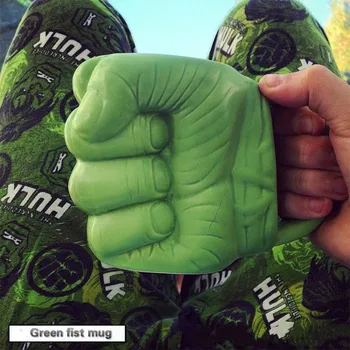 

Creative Cartoon European Green Hand Green Giant Ceramic Cup Water Cup Coffee Cup Green Fist Wine Glass Mug Coffee Mugs
