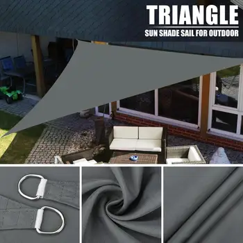 

Sun Shade Sail Triangle 3.6x3.6x3.6m with Fixing Kit 98%UV-Protection Breathable Awning Canopy for Garden Outdoor Patio Grey