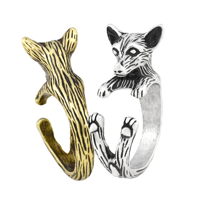 Drop Shipping Vintage Chihuahua Anel Lover Ring Hippie Mini Dog Aneis Boho Chic Couple Rings For Women Men Jewelry Best Friend|rings for women|couple