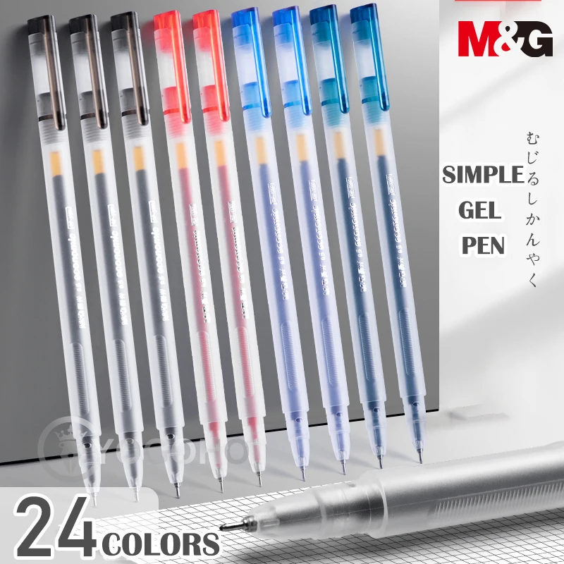 12Pcs/lot Creative Gel Pen Black/Blue/Dark Blue/Red 0.5mm Gel Pens Writing Stationery Fashion Style School Office Supplies Gift 50ml red blue black bottled glass pen ink smooth writing stationery pen fountain school ink supplies office refill student p8g8